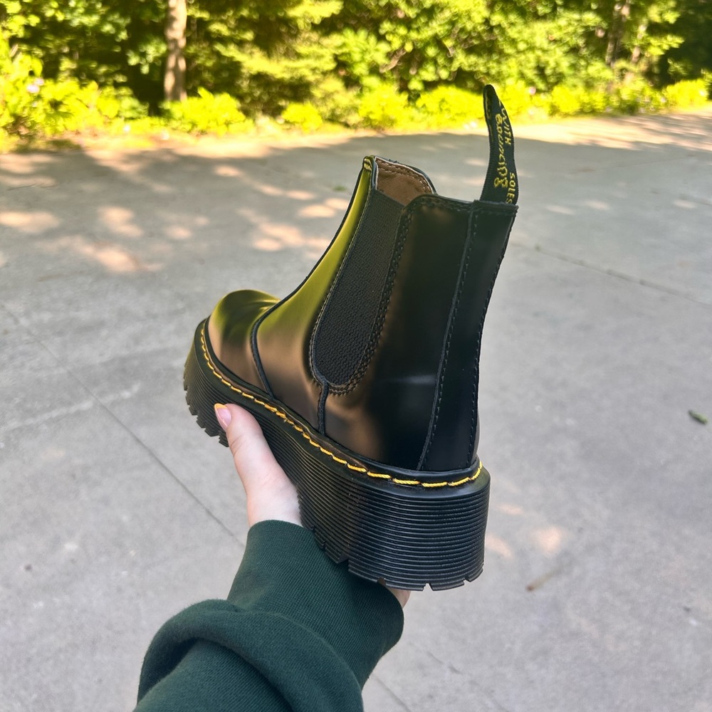 Dr. Martens Black Platform Chelsea Boots - Picture 3 of 8